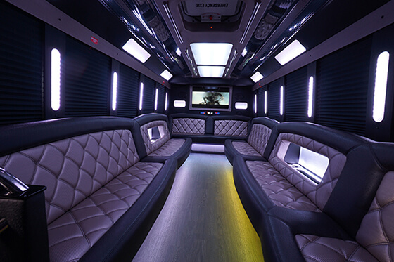Luxurious party bus rental in Houston
